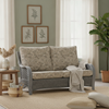 Desser Turin Grey Rattan 3-Seater Sofa in Rose