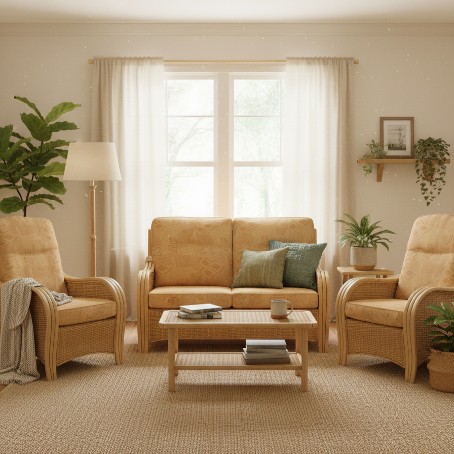 Turin Light Oak 2 Seater 3pc Suite in Zanzibar