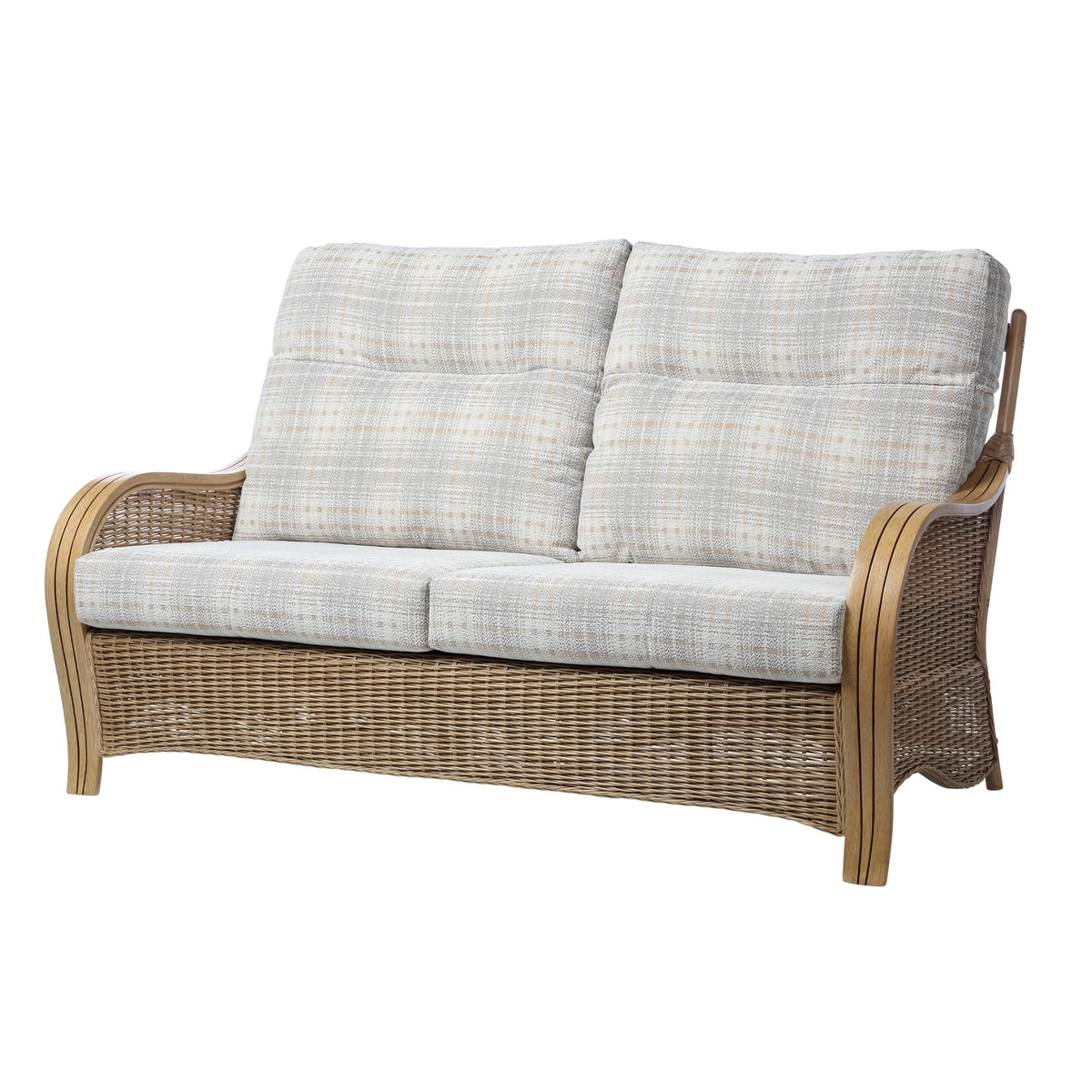 Turin Light Oak Cane 3 Seater Sofa