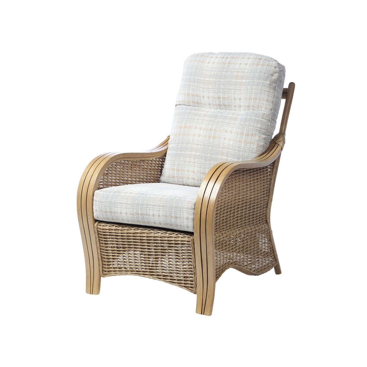 Turin Light Oak Cane Armchair