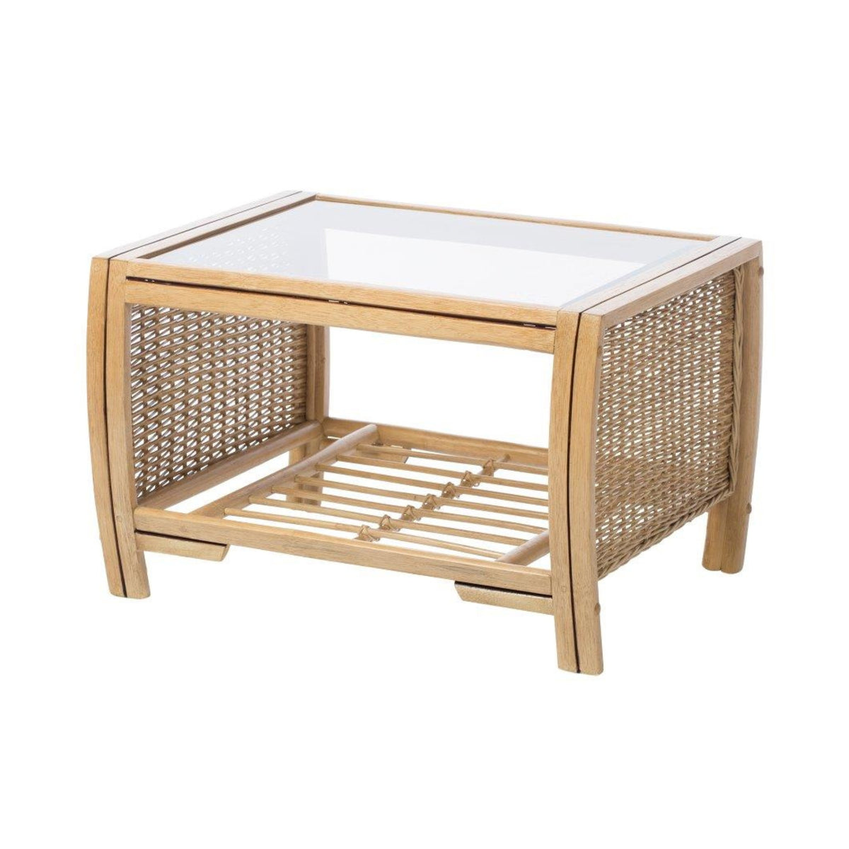 Turin Light Oak Cane Coffee Table