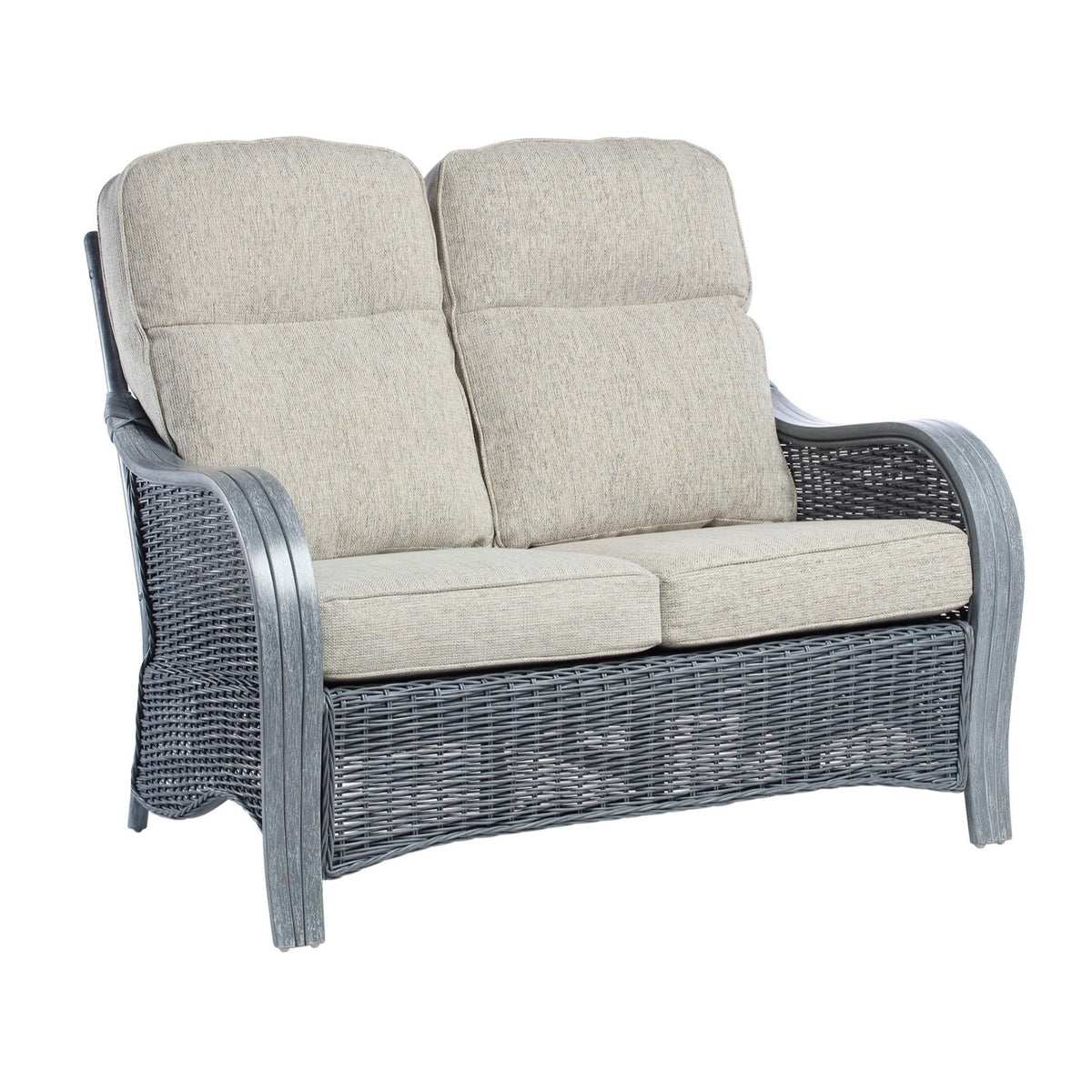 Turin Grey 2 Seater Sofa | Conservatory Rattan Sofa