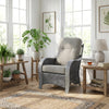 Turin Grey & Blush Cane Armchair