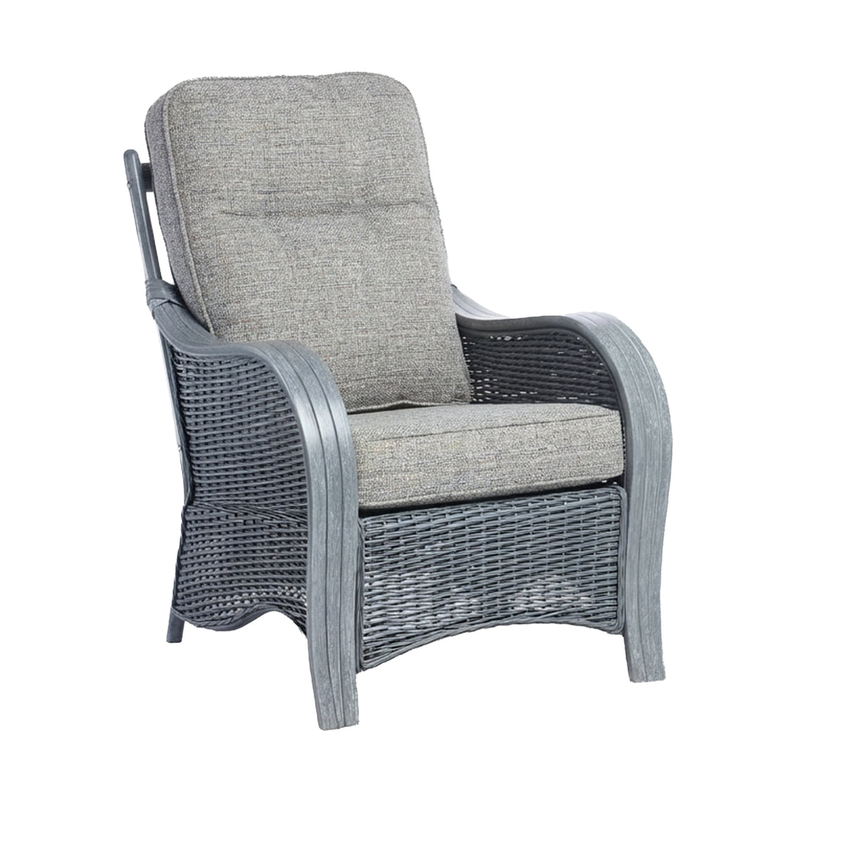 Turin Grey & Blush Cane Armchair