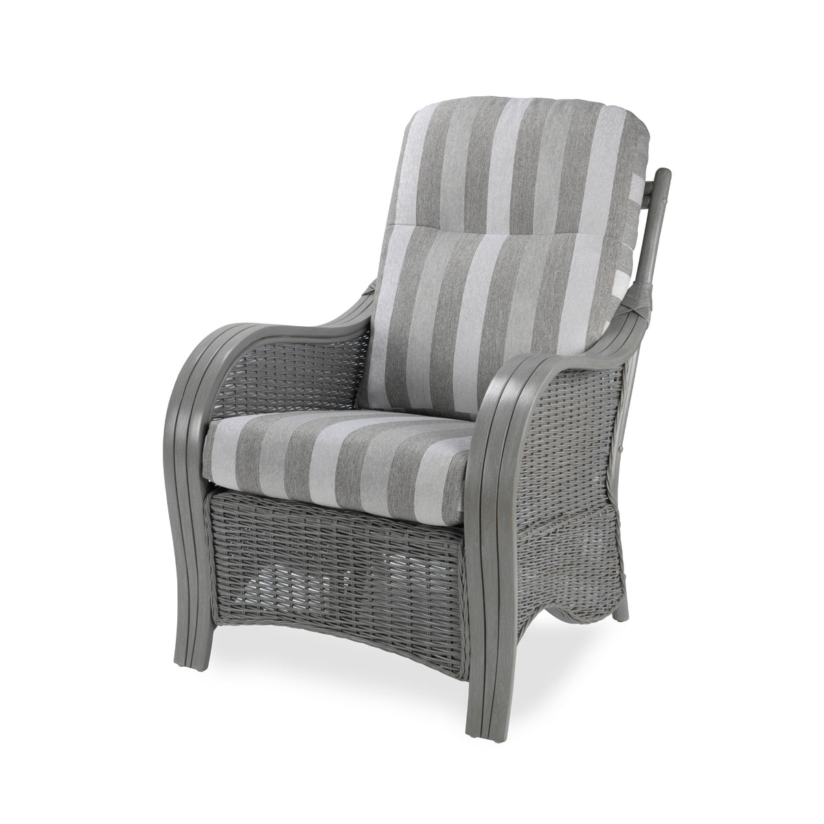 Turin Grey Wash Cane Armchair