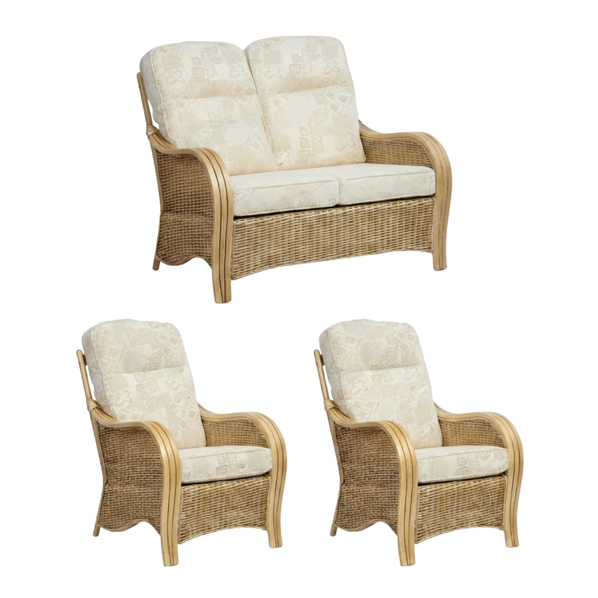 Turin Light Oak 2 Seater 3pc Suite in Zanzibar