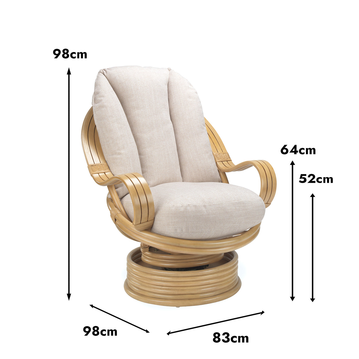 Turin Light Oak Laminated Swivel Rocker Chair