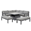 Tutbury Aluminium Outdoor Corner Sofa with Dual-Height Table