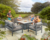 Tutbury Outdoor Fire Pit Table Set with 2 Sofas and 2 Chairs