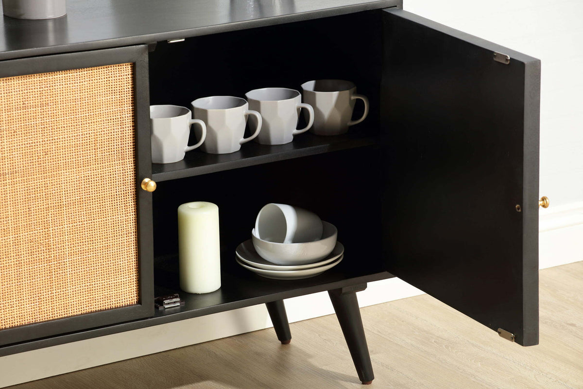 two door sideboard black detail