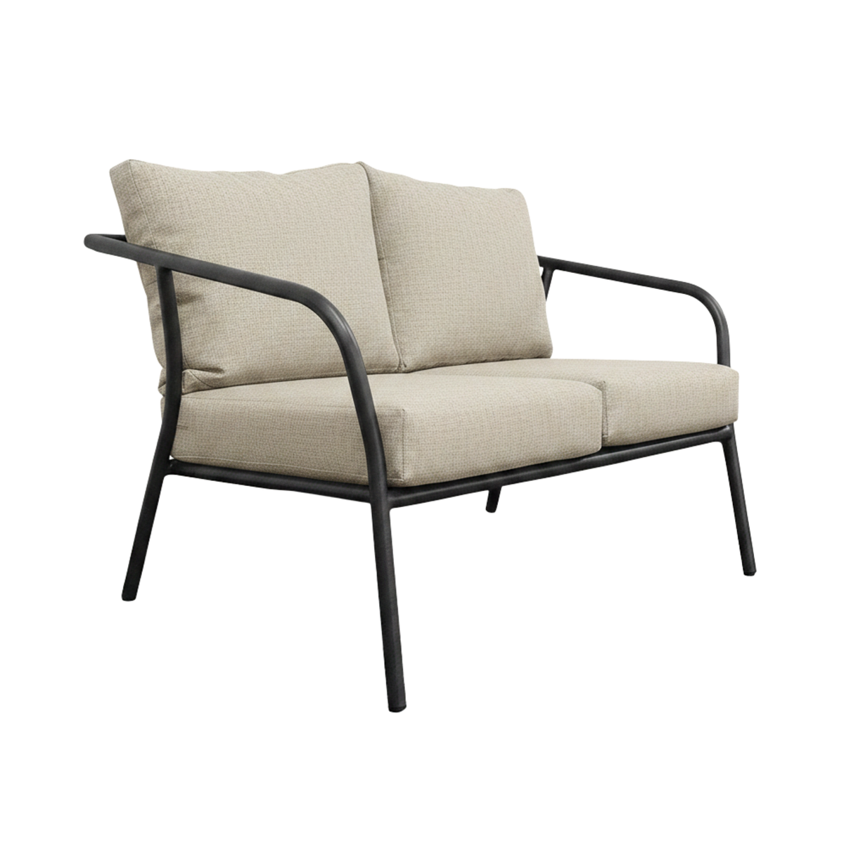 Desser Union 2-Seater & 2 Chairs - 3pc Beige Outdoor Set