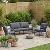 Desser Union 3-Seater & 2 Chairs - 3pc Grey Outdoor Set