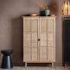 Kyrono Tall 2 Door Cupboard Oak Cabinet