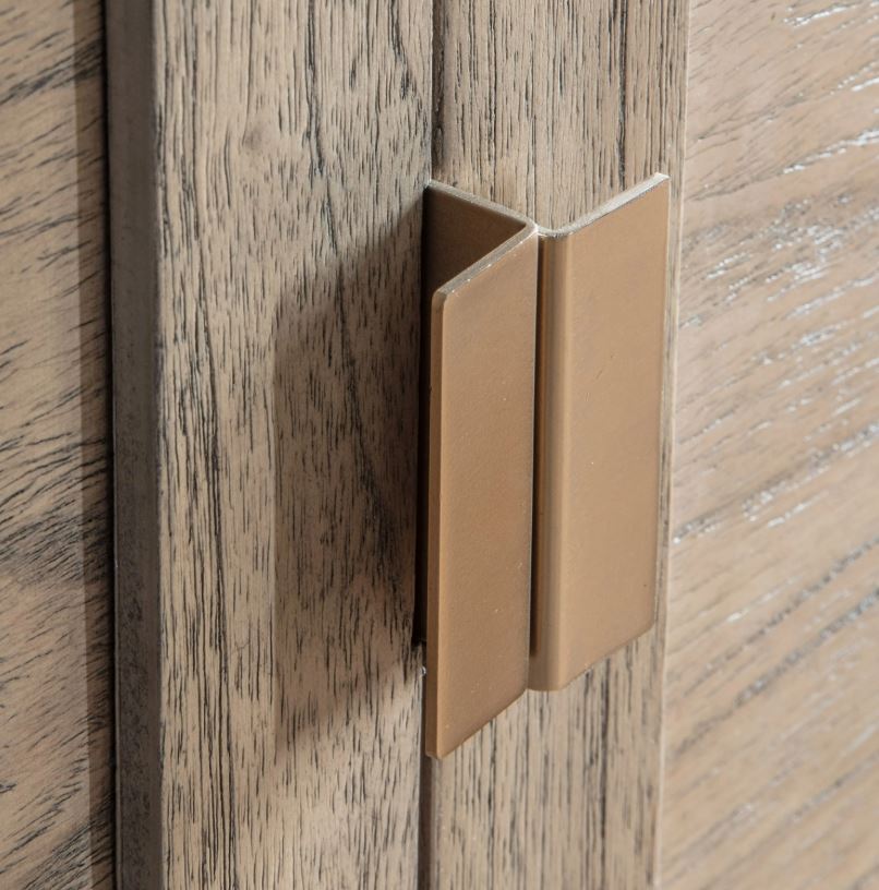 Kyrono Tall 2 Door Cupboard Oak Cabinet