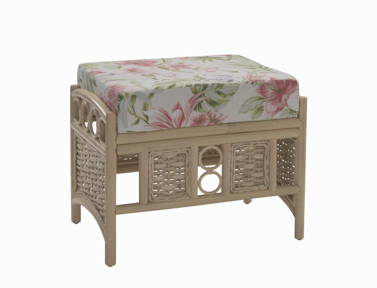 Vale Natural Wash Cane Footstool