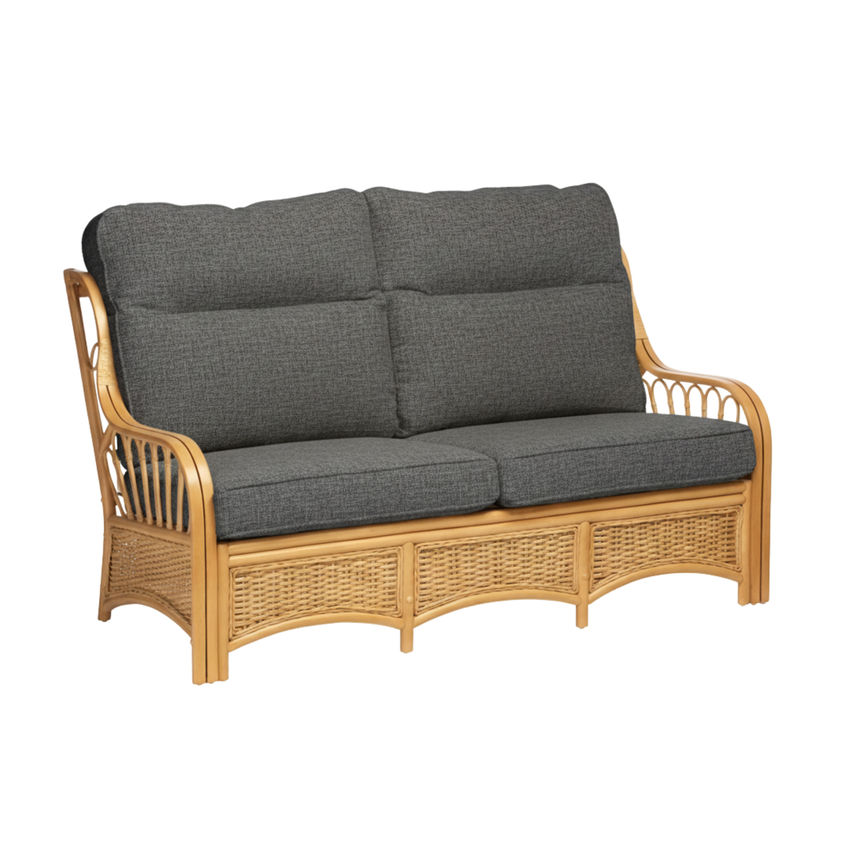Vale Light Oak 3 Seater in Slate