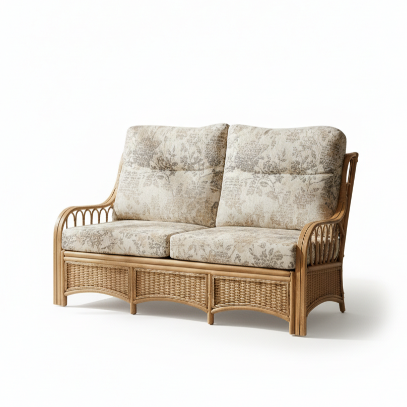 Vale Light Oak 3 Seater in Flora