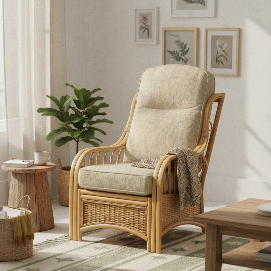 Vale Light Oak Armchair in Belle Sand
