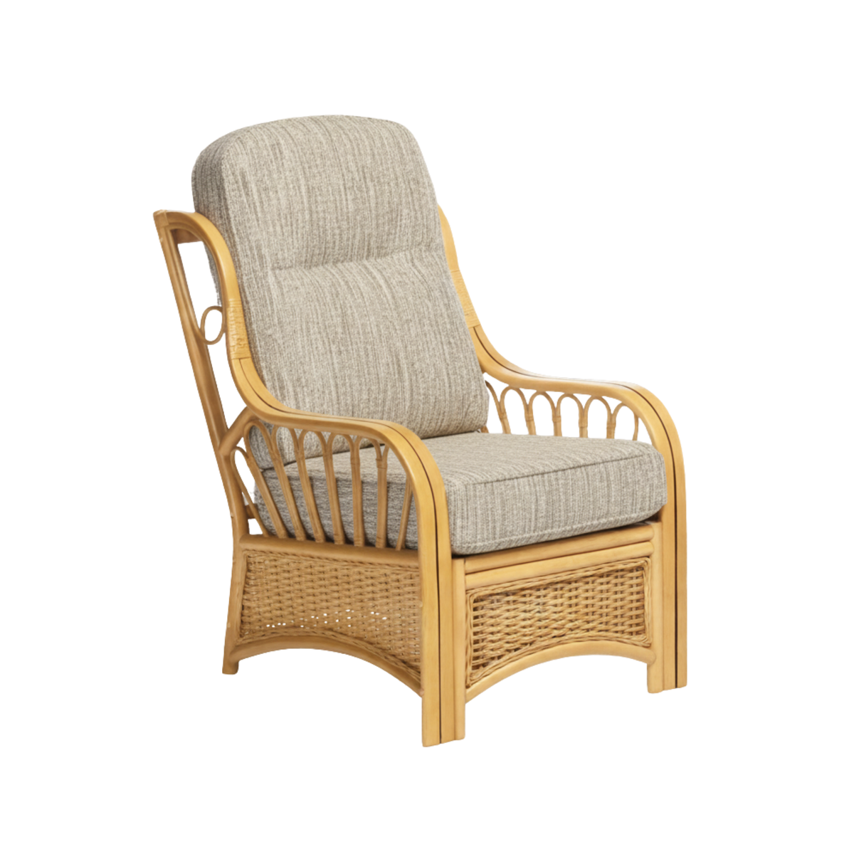 Vale Light Oak Armchair in Monarch Beige