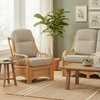 Vale Light Oak Armchair in Monarch Beige