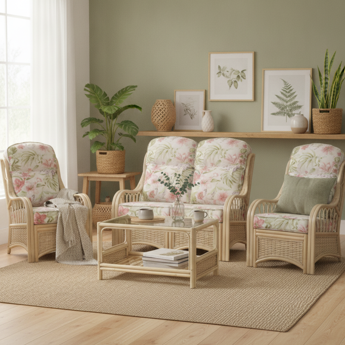 Vale Natural 2 Seater 3pc Suite