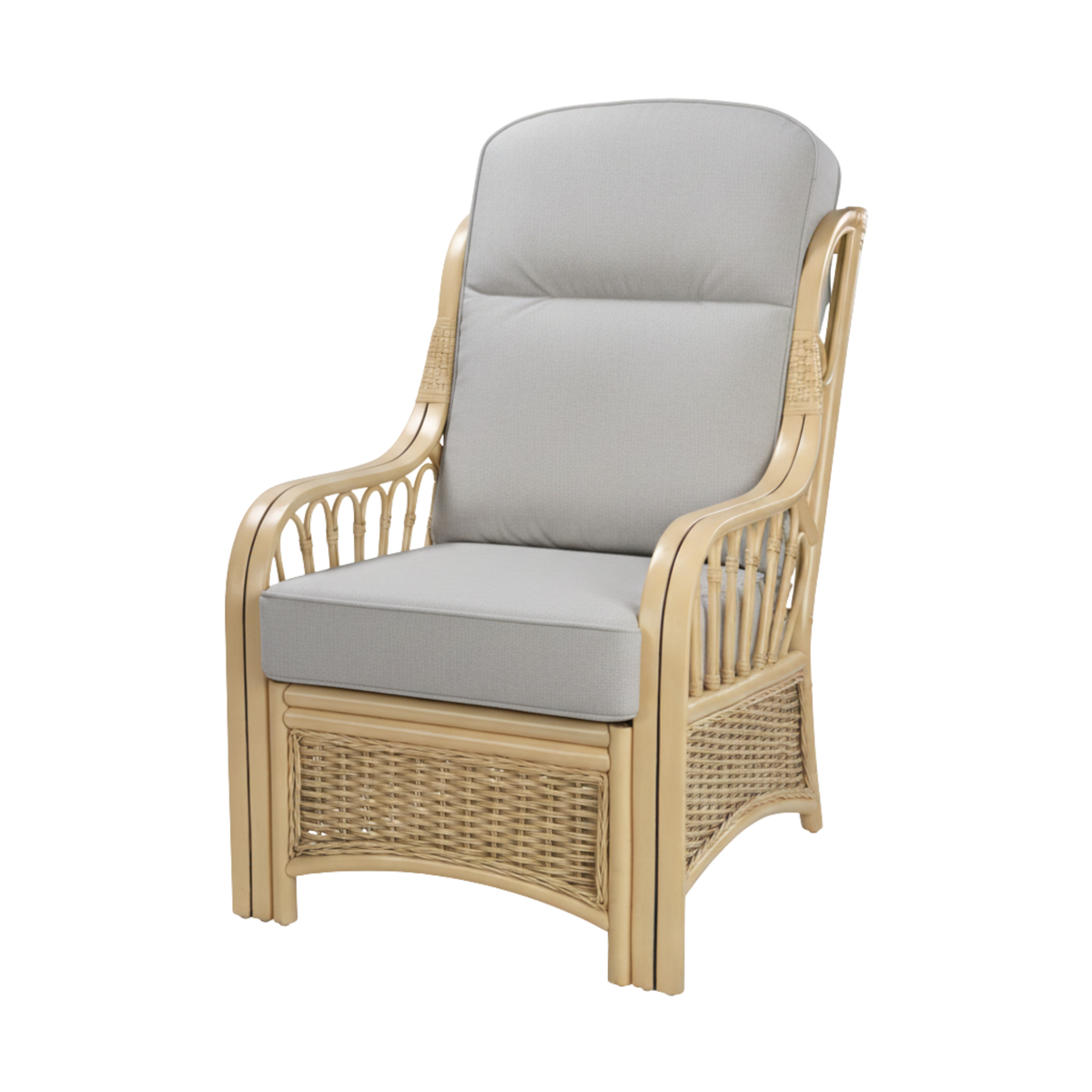 Vale Natural Wash Armchair in Duke Grey Plain