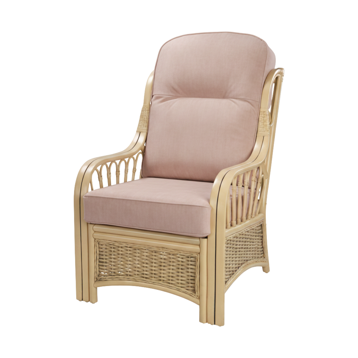 Vale Natural Wash Armchair in Velvet Blush