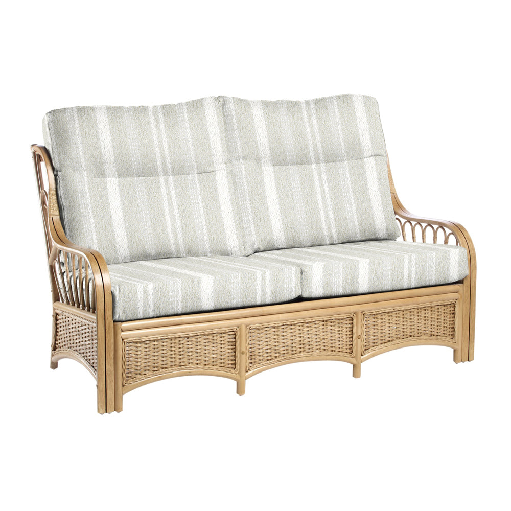 Vale Light Oak 3 Seater in Imperial Cream Stripe