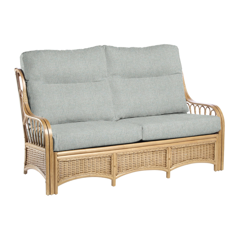 Vale Light Oak 3 Seater in Roma Teal