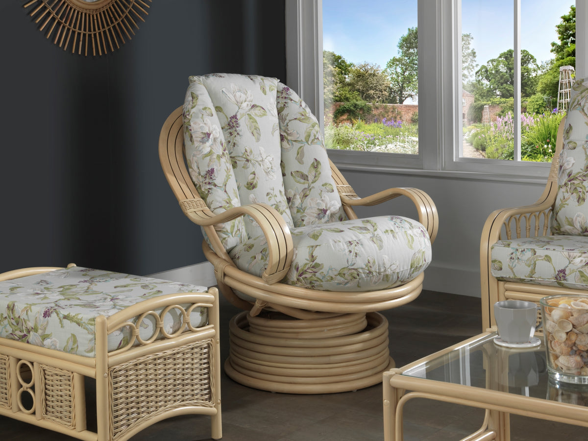 Vale Natural Wash Laminated Swivel Rocker Chair