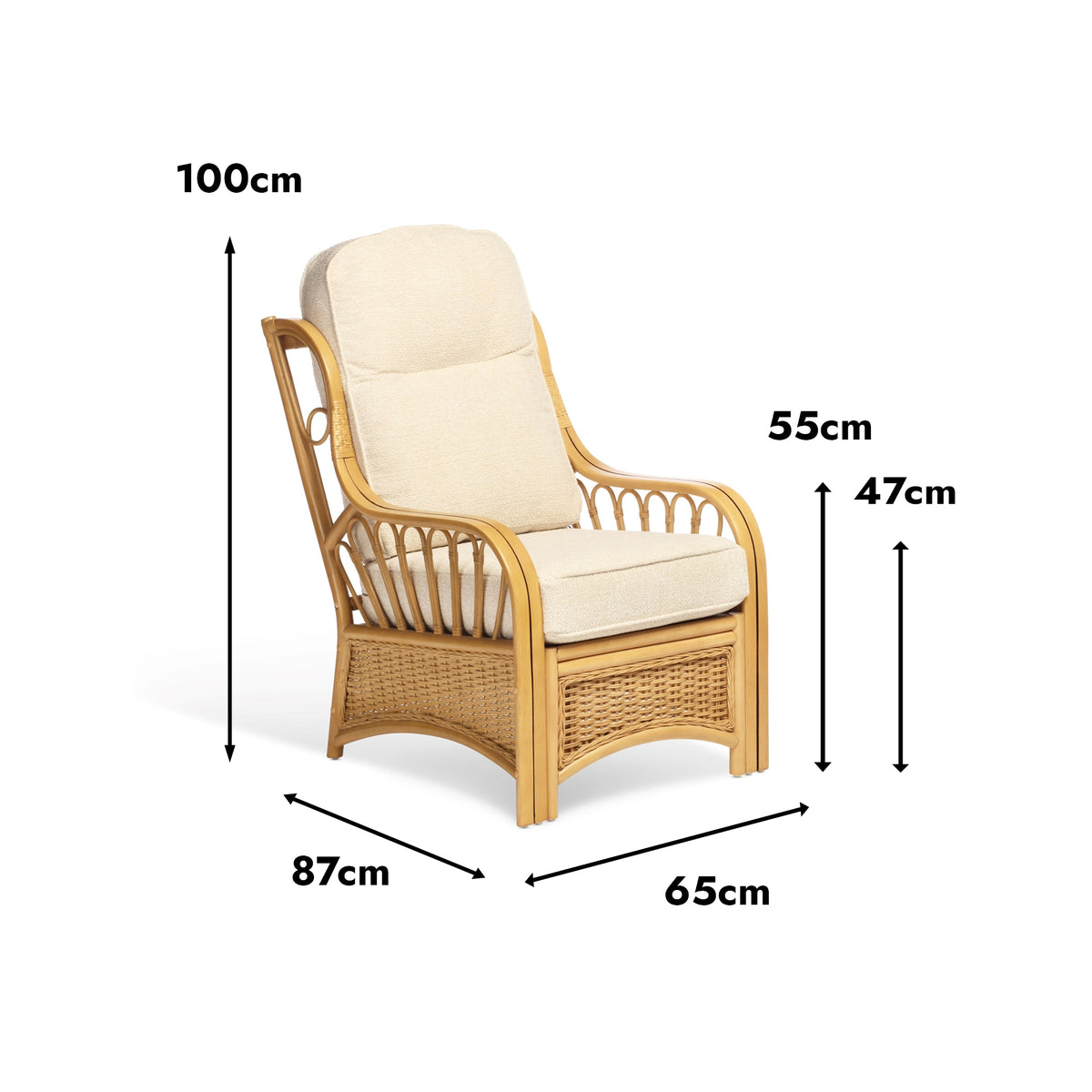 Vale Natural Wash Armchair in Duke Grey Plain