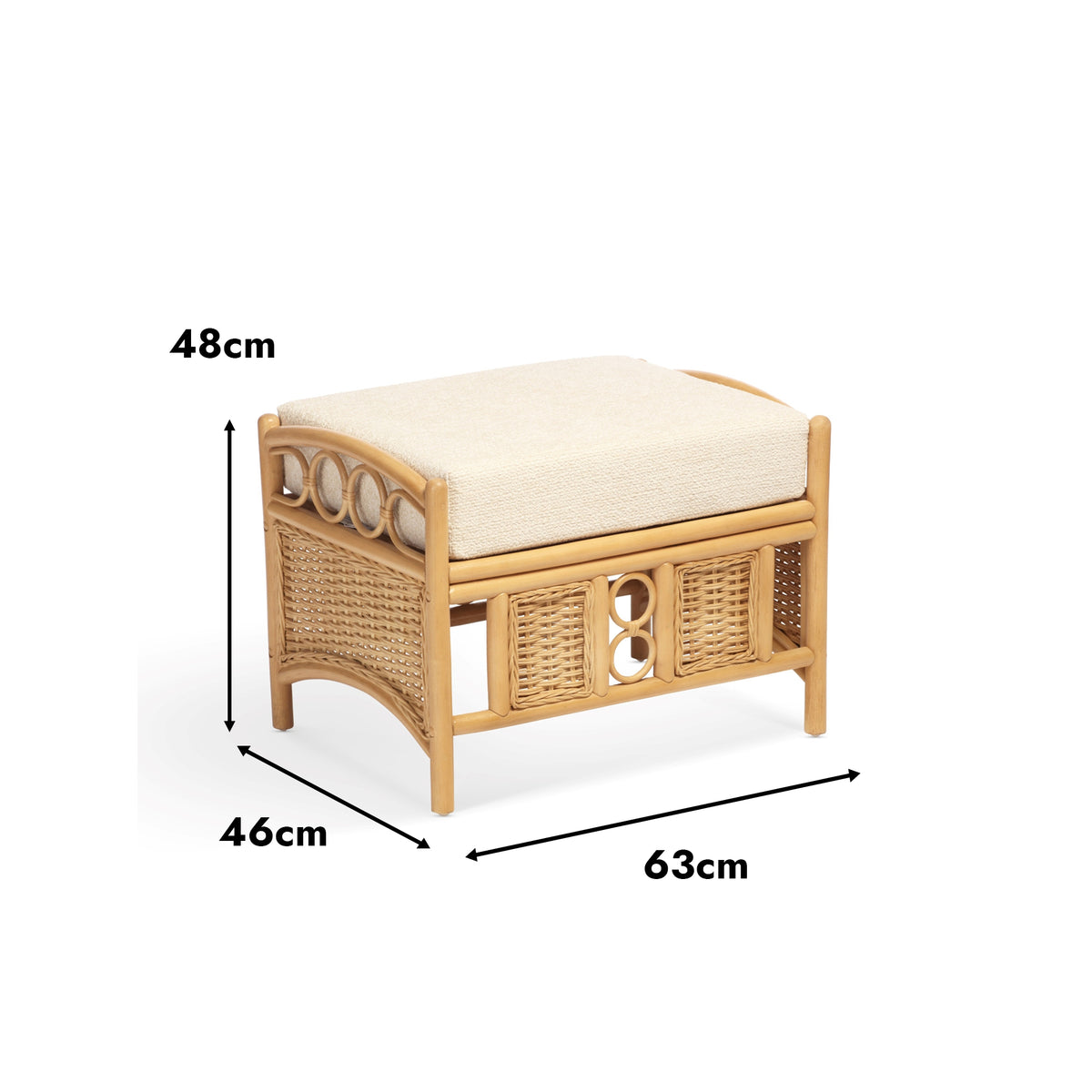 Vale Light Oak Footstool
