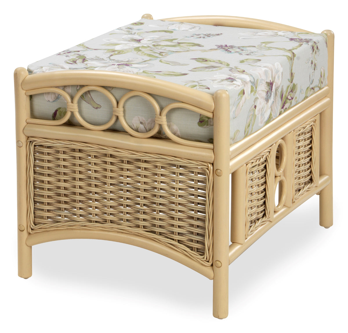 Vale Natural Wash Cane Footstool