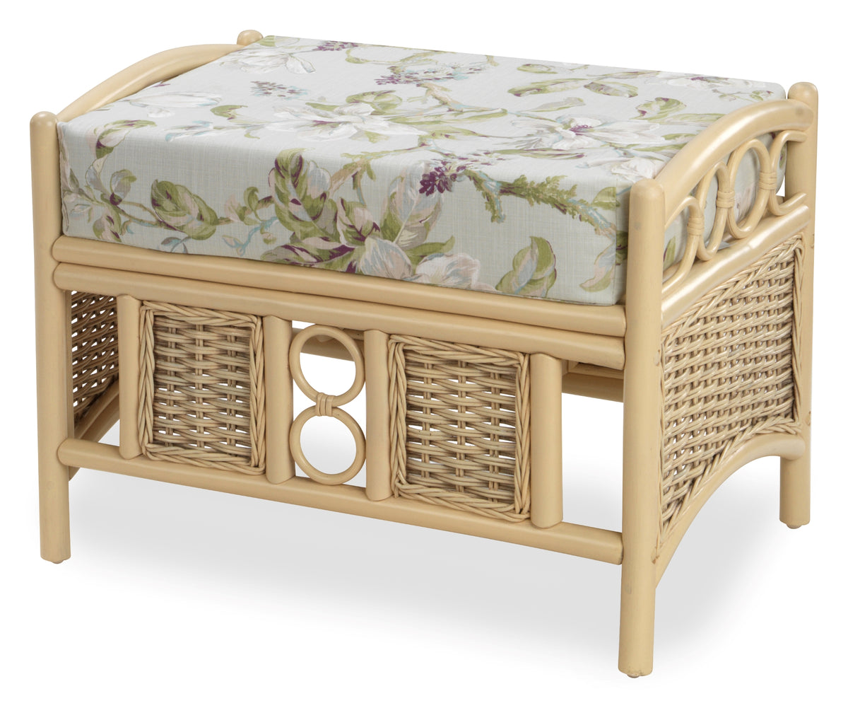 Vale Natural Wash Cane Footstool