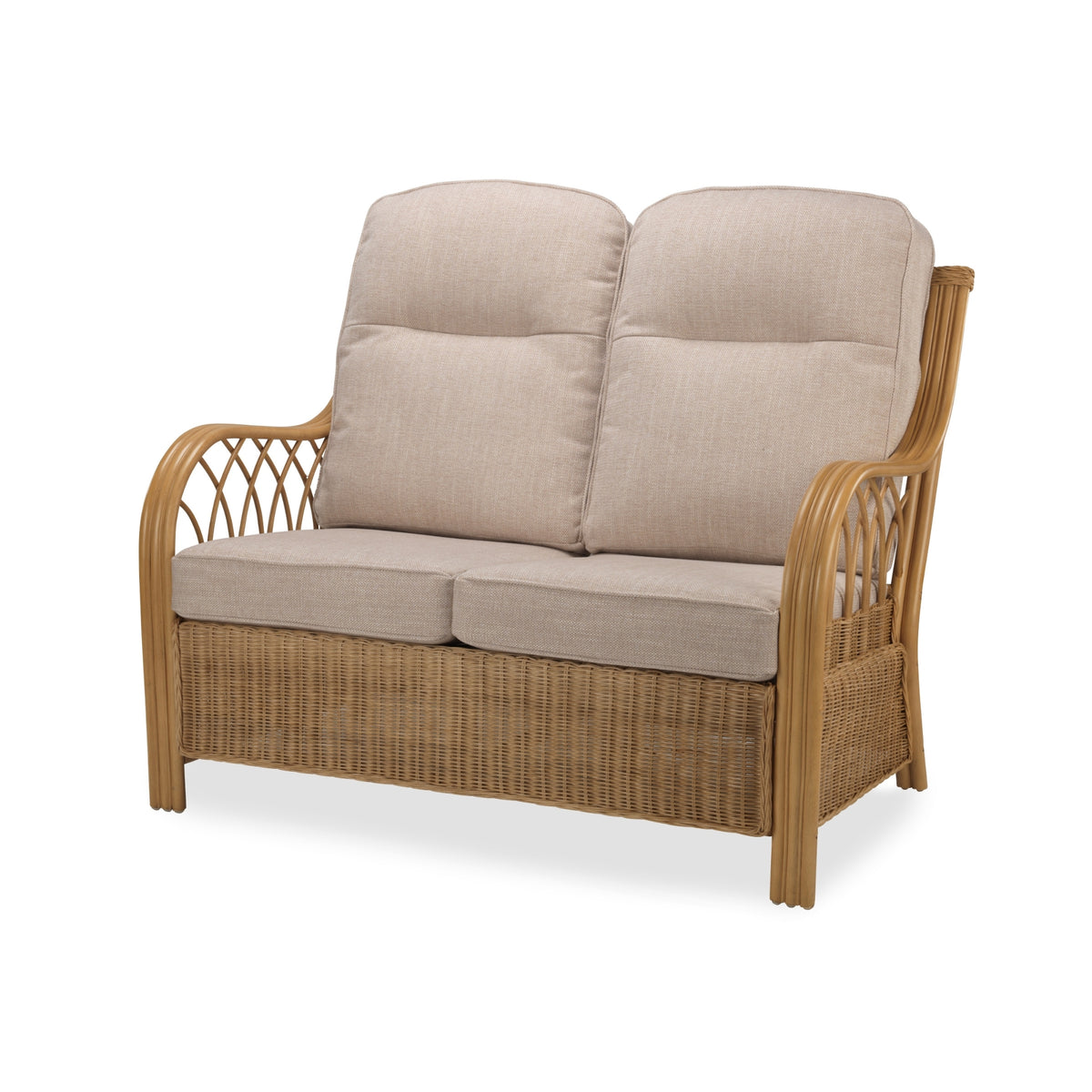 Viola Light Oak 2-Seater Rattan Sofa