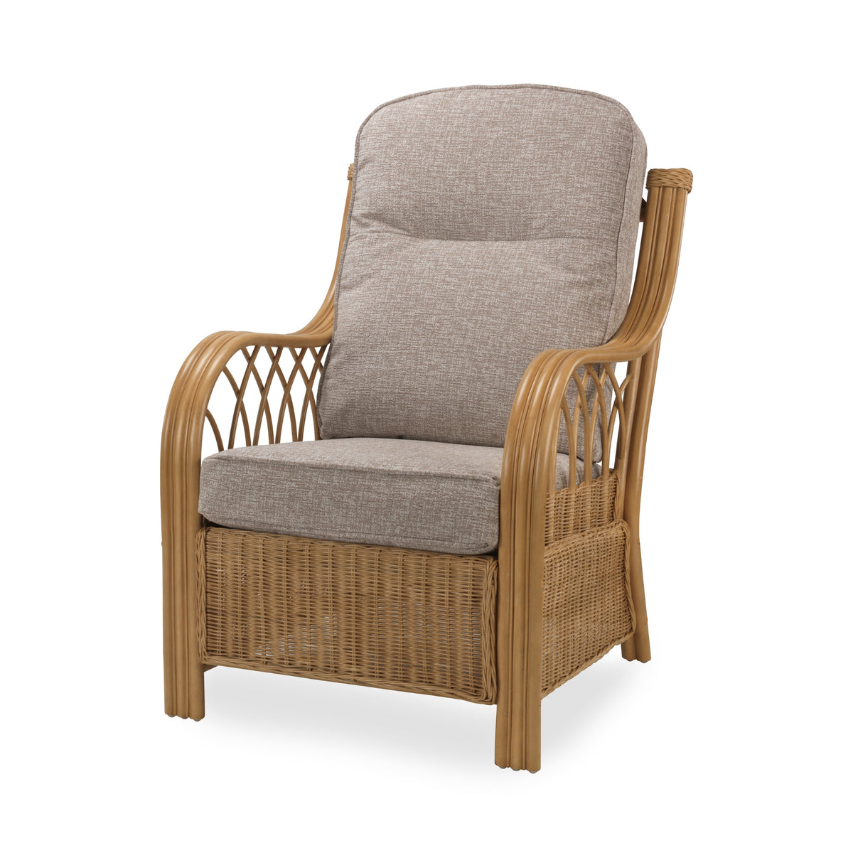 Viola Light Oak Cane Armchair