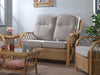 Viola Light Oak 2-Seater Rattan Sofa