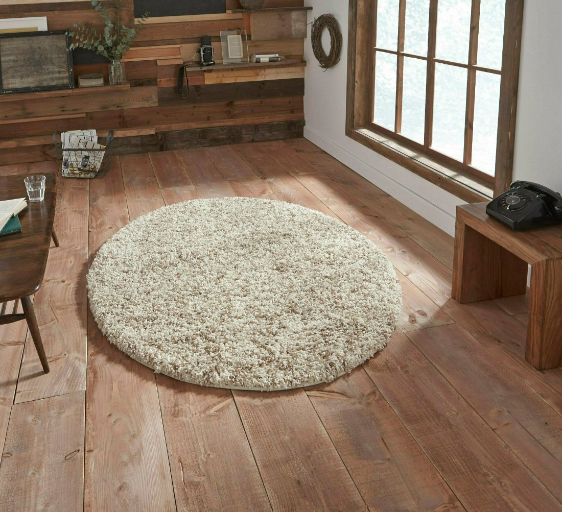 vista shag rug in cream 5 sizes available