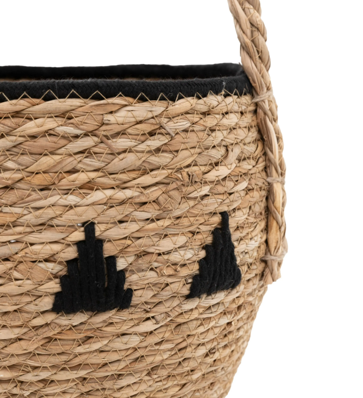Vitero Baskets in Natural & Black Set of 3