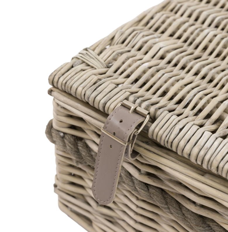 Vitero Lidded Baskets Natural Set of 2