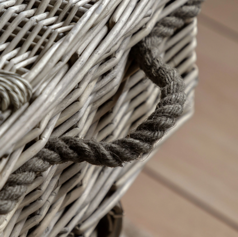 Vitero Lidded Baskets Natural Set of 2