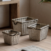 Vitero Woven Log Basket Natural Set of 3