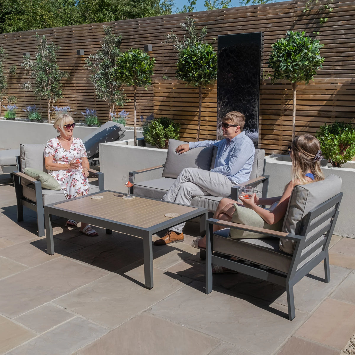 Vito 2 Seat Aluminium Sofa Set