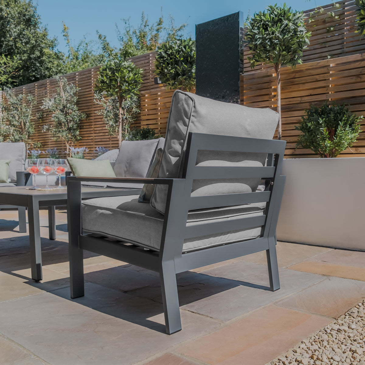 Vito 3 Seat Aluminium Sofa Set