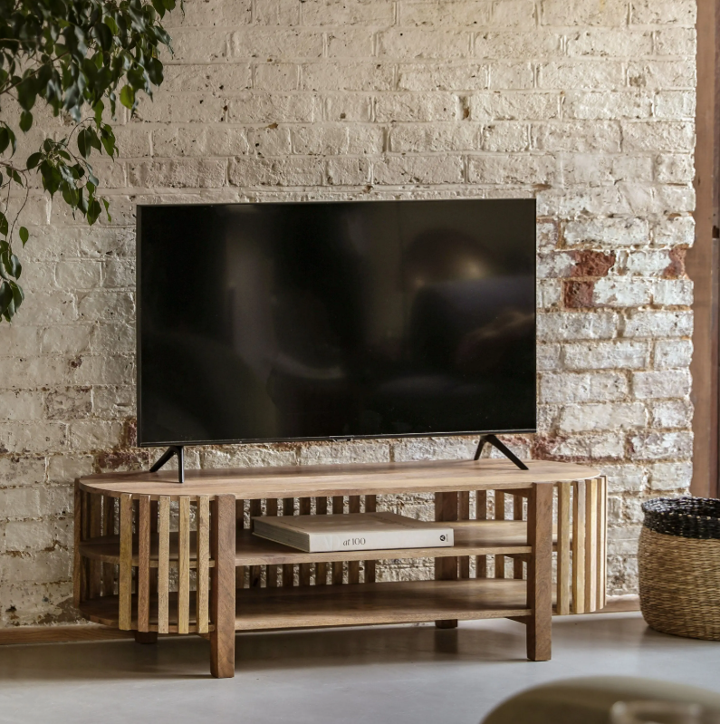 Voltess Mango Wood Media Unit