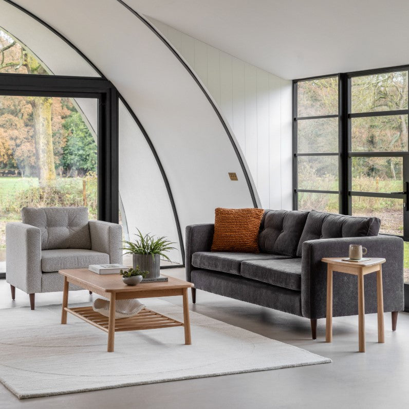 Welland 3 Seater Sofa in Charcoal