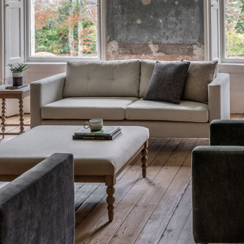 Desser Welland 3 Seater Sofa in Light Grey