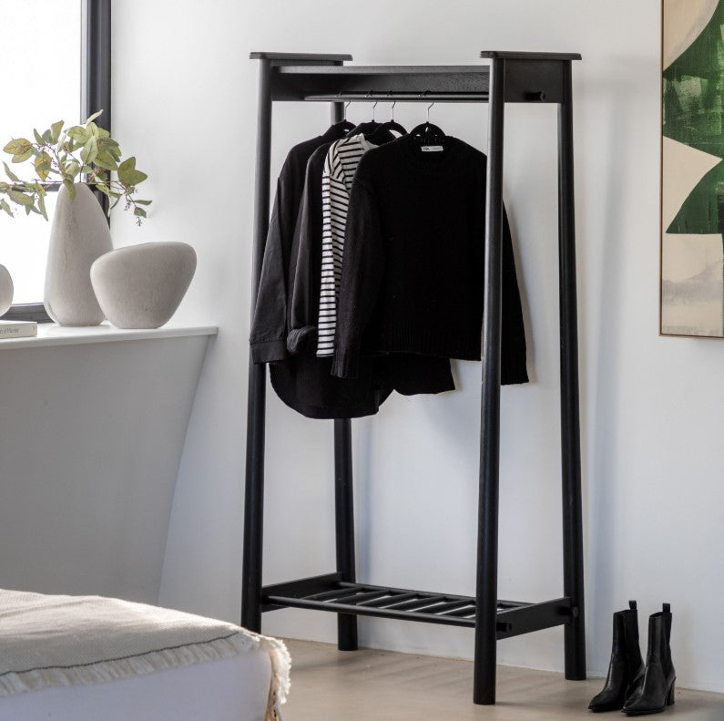 Wellington Open Wardrobe - Black