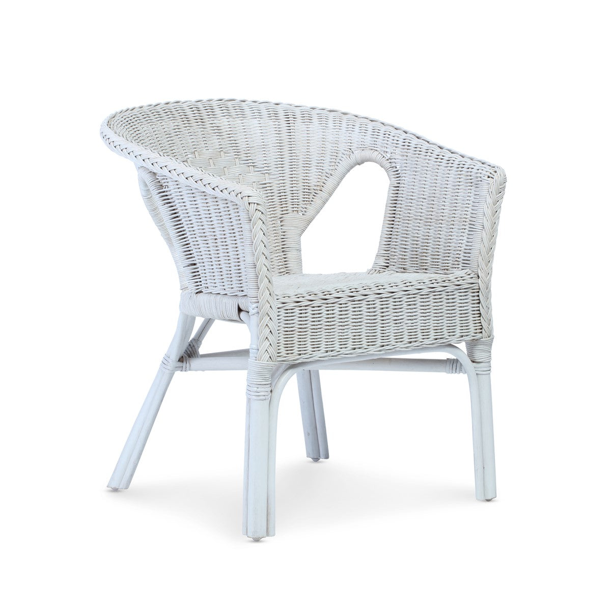 adults small wicker loom chair white