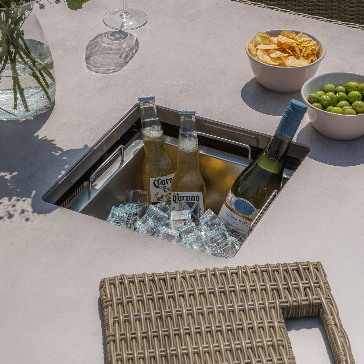 Windemere Royal Corner with Rising Table (Ceramic Glass)
